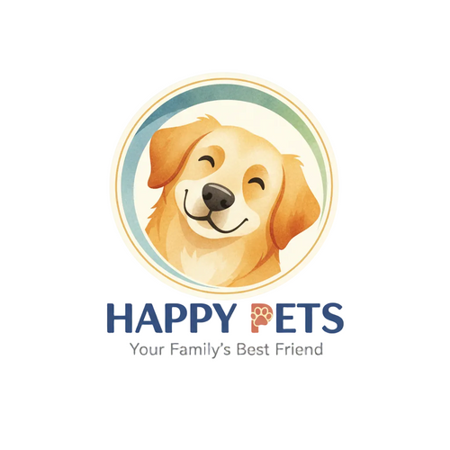 Warm friendly dog logo